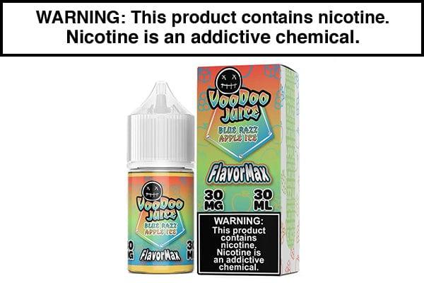 BLUE RAZZ APPLE ICE BY VOODOO JUICE FLAVORMAX SALTS 30ML