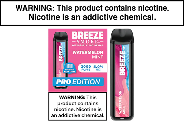 BREEZE SMOKE PRO DISPOSABLE VAPE - 2000 PUFFS - Image 6
