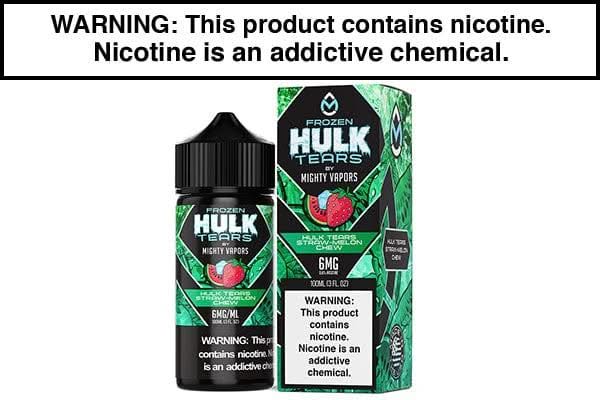 FROZEN STRAW-MELON CHEW BY MIGHTY VAPORS HULK TEARS 100ML