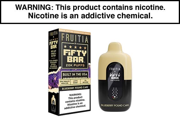 FRUITIA X FIFTY BAR 20K DISPOSABLE VAPE - 20,000 PUFFS - Image 2