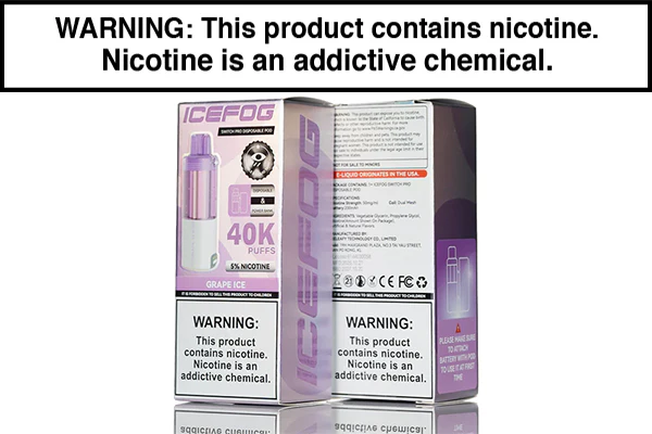ICEFOG 40K SWITCH PRO DISPOSABLE VAPE POD - 40,000 PUFFS - Image 6