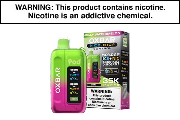 OXBAR ICE-NIC 35K DISPOSABLE VAPE POD JUICE EDITION - Image 7