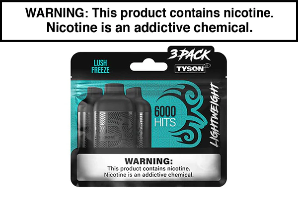 TYSON 2.0 LIGHTWEIGHT DISPOSABLE VAPE 6000 PUFFS (3-PACK) - Image 11